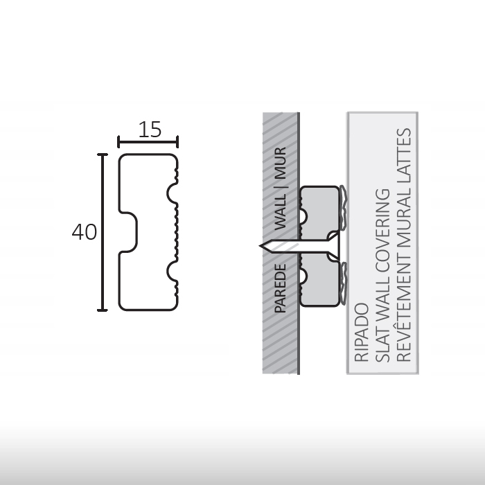 Latte de finition à rainure XPS - 004